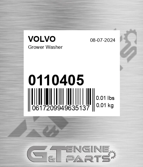 0110405 Grower Washer for VOLVO
