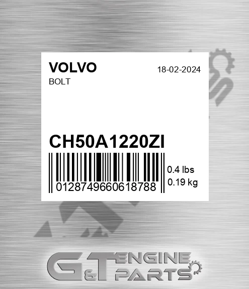 CH50A-1220ZI Bolt for VOLVO