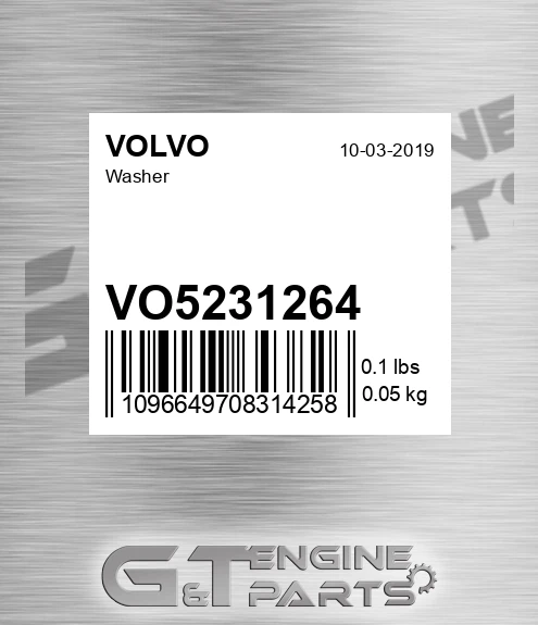 VO5231264 Washer for VOLVO
