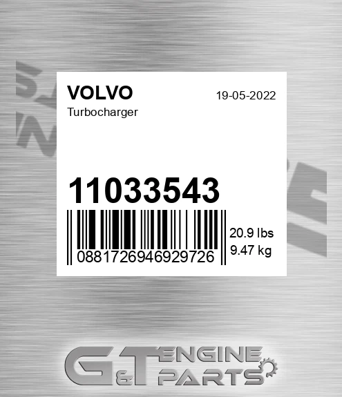 11033543 Turbocharger for VOLVO