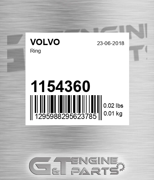 1154360 Ring for VOLVO