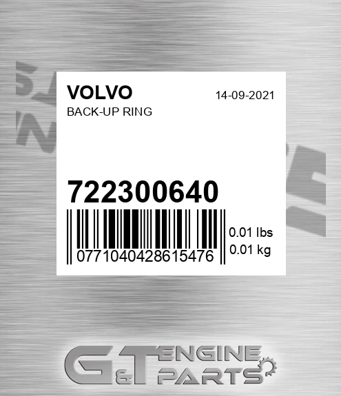 722300640 Back-up Ring for VOLVO