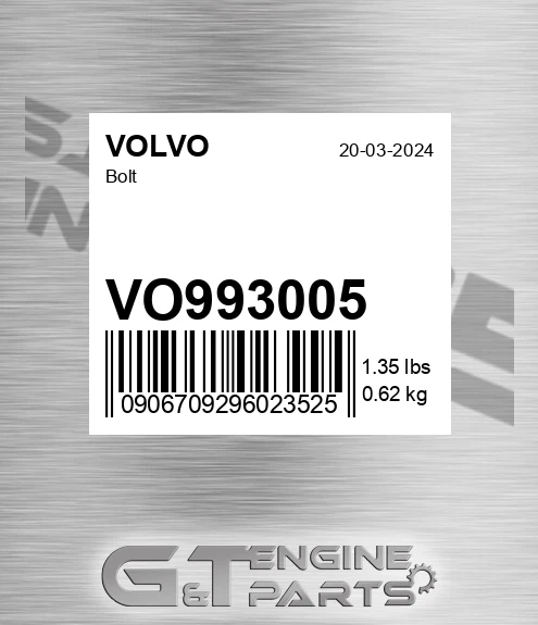 VO993005 Bolt for VOLVO