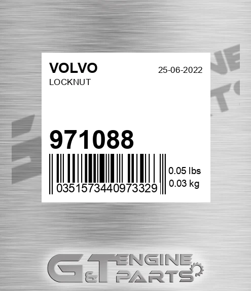 971088 Locknut for VOLVO