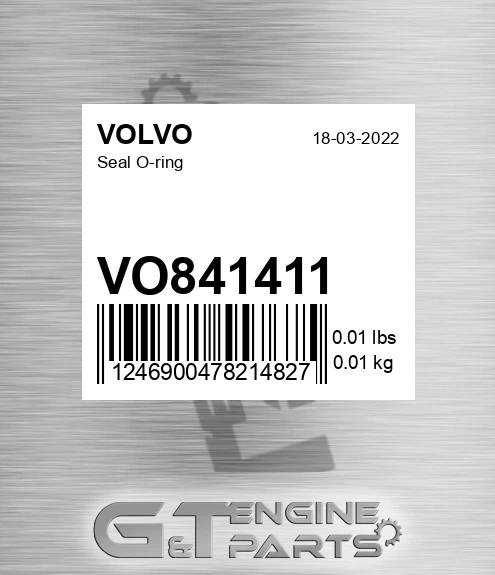 VO841411 Seal O-ring for VOLVO