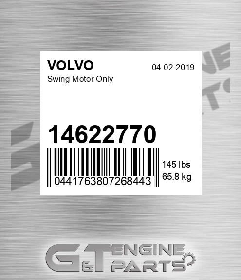 14622770 Swing Motor Only for VOLVO