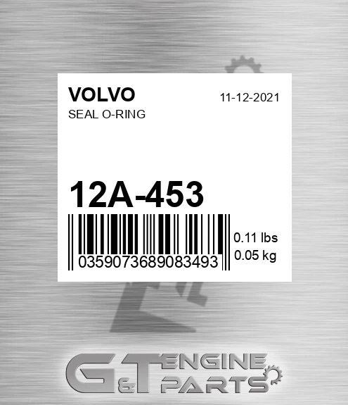 12A-453 Seal O-ring
