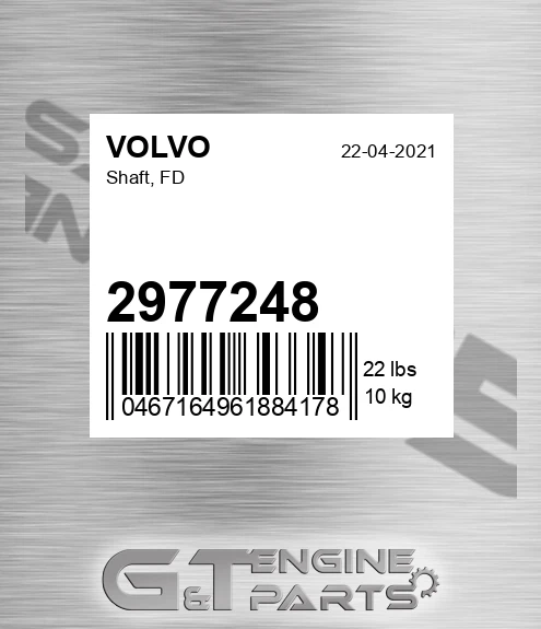 2977248 Shaft, Fd for VOLVO