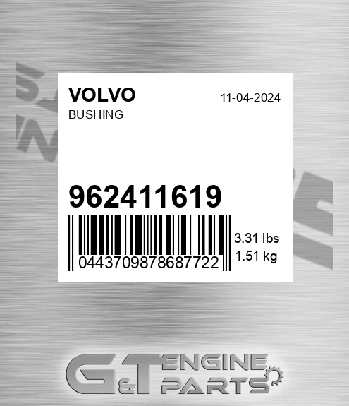 9624-11619 Bushing for VOLVO