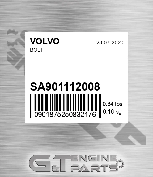 SA9011-12008 Bolt for VOLVO