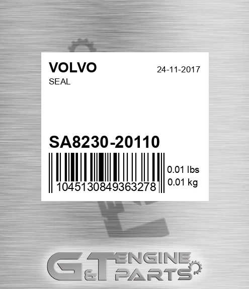 SA8230-20110 Seal for VOLVO