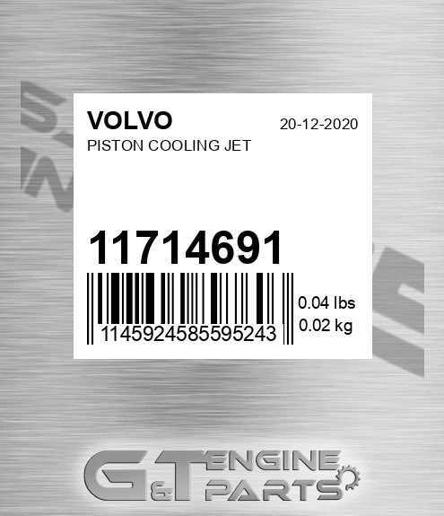 11714691 Piston Cooling Jet for VOLVO