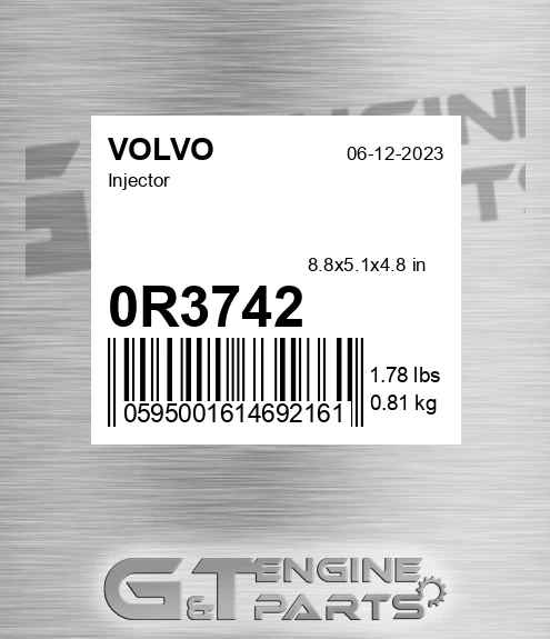 0R3742 Injector for VOLVO