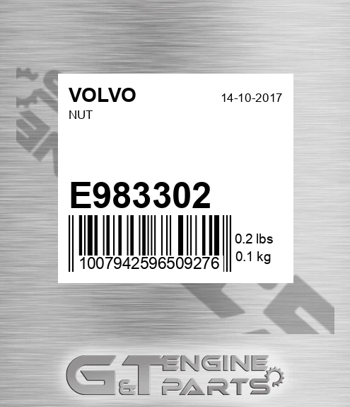 E983302 Nut for VOLVO