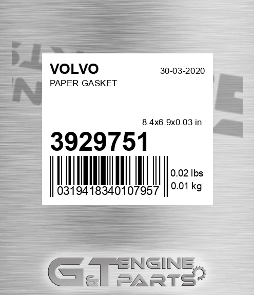 3929751 Paper Gasket