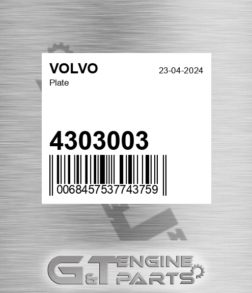 4303003 Plate