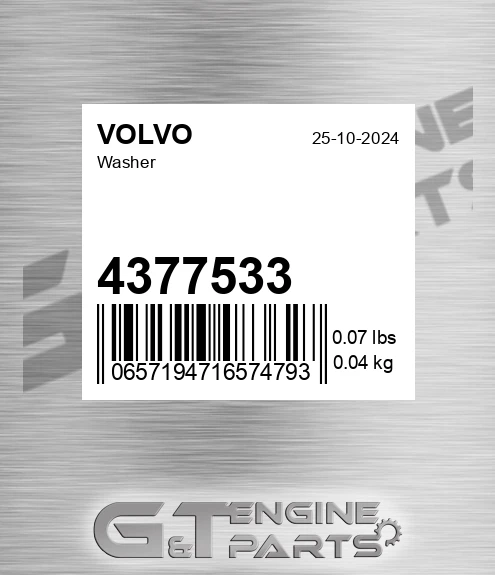 4377533 VOLVO Washer