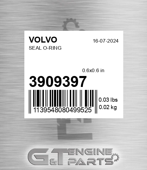 3909397 Seal O-ring