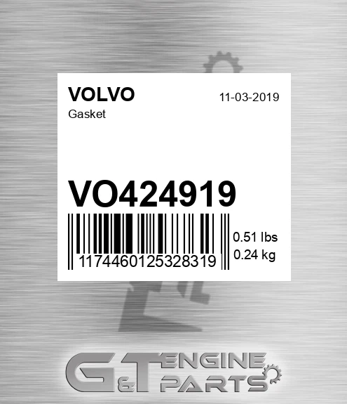 VO424919 Gasket for VOLVO