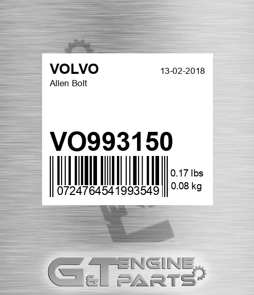 VO993150 Allen Bolt