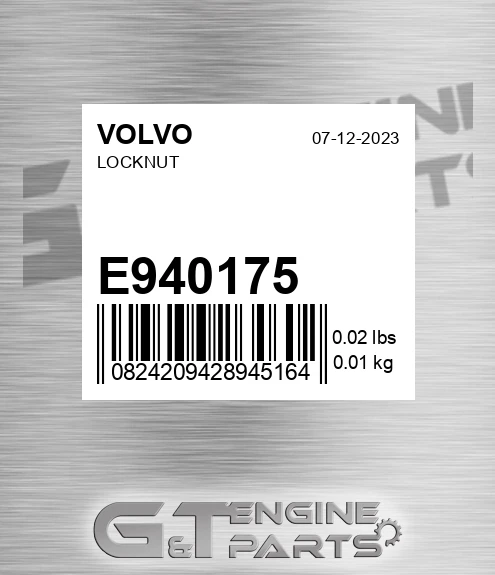 E940175 Locknut for VOLVO