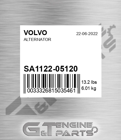 SA1122-05120 Alternator for VOLVO