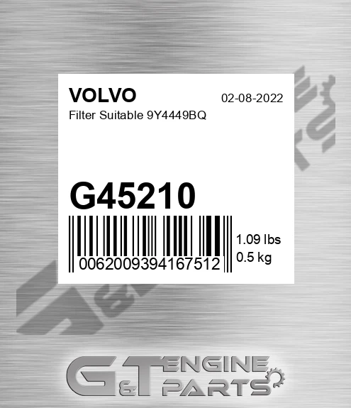 G45210 Filter Suitable 9y4449bq