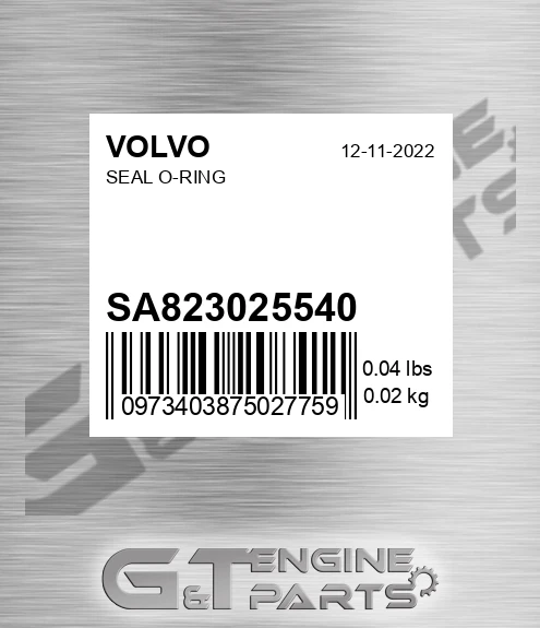 SA8230-25540 Seal O-ring for VOLVO