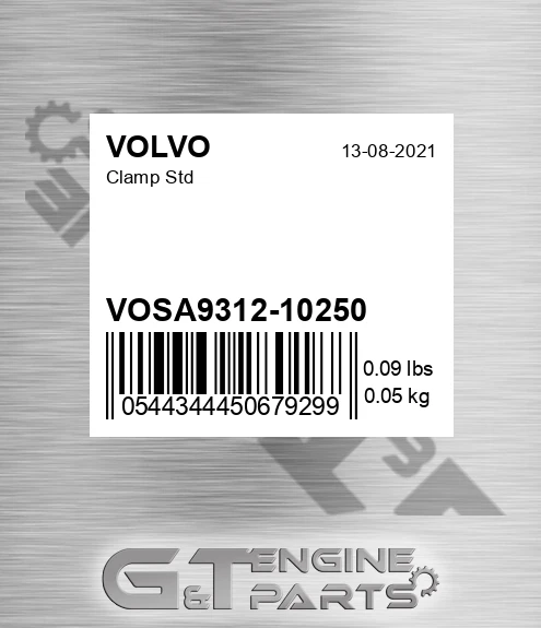 VOSA9312-10250 Clamp Std for VOLVO