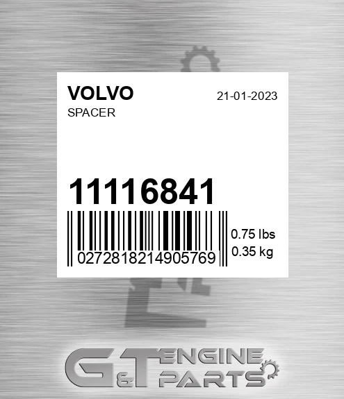 11116841 Spacer for VOLVO