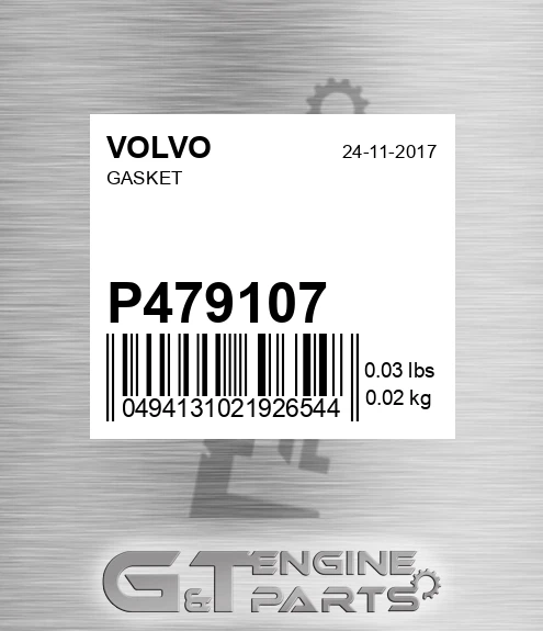 P479107 Gasket for VOLVO