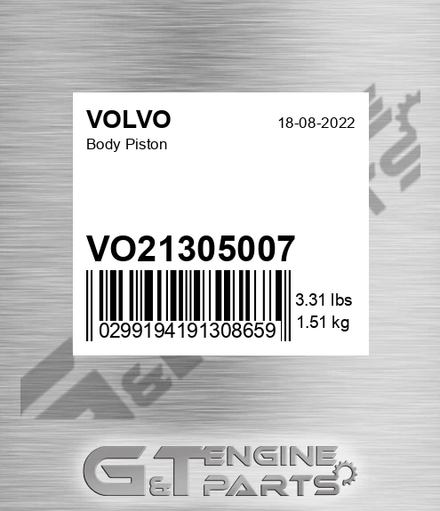 VO21305007 Body Piston for VOLVO