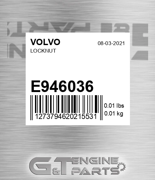 E946036 Locknut for VOLVO