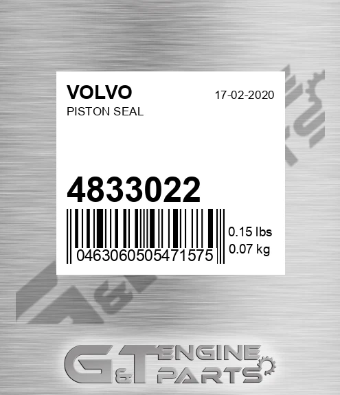 4833022 VOLVO Piston Seal