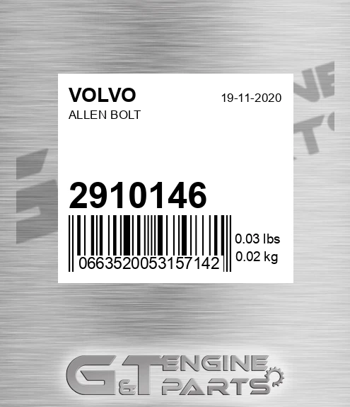 2910146 Allen Bolt for VOLVO