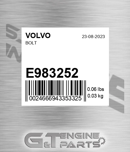 E983252 Bolt for VOLVO
