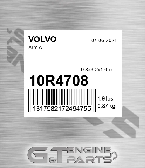10R4708 Arm A for VOLVO