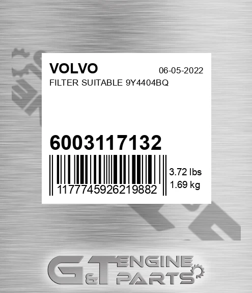 6003117132 Filter Suitable 9y4404bq for VOLVO