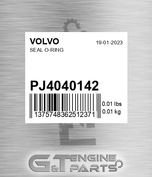 PJ4040142 Seal O-ring for VOLVO