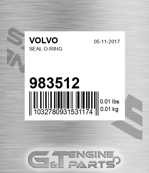 983512 VOLVO Seal O-ring