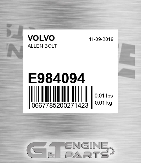 E984094 VOLVO Allen Bolt