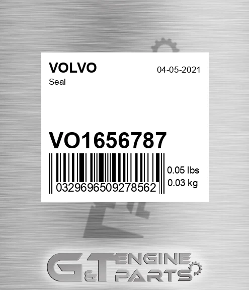 VO1656787 Seal for VOLVO