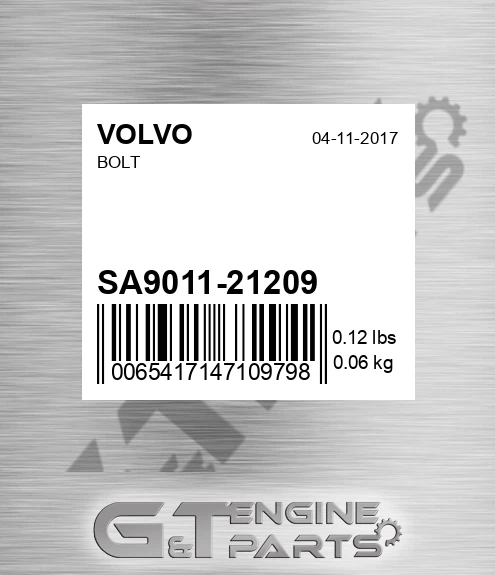 SA9011-21209 Bolt for VOLVO
