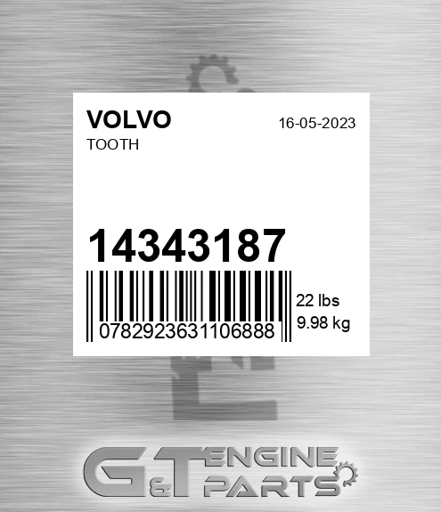 14343187 Tooth for VOLVO