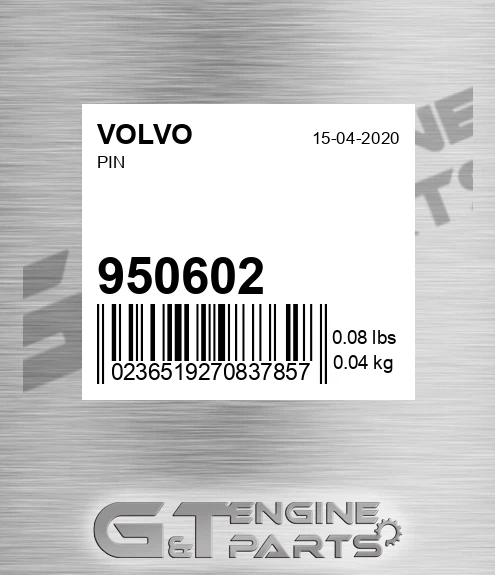 950602 Pin for VOLVO