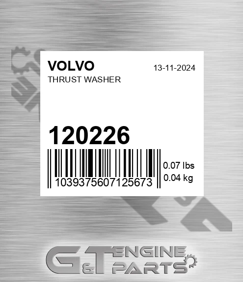 120226 Thrust Washer for VOLVO