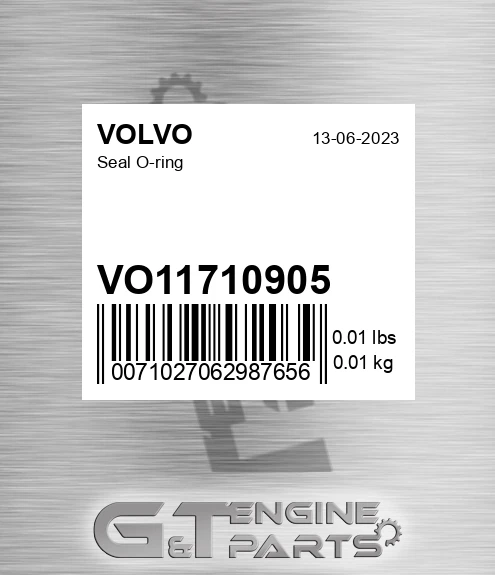 VO11710905 Seal O-ring for VOLVO