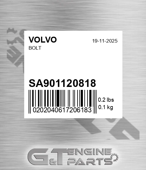 SA9011-20818 Bolt for VOLVO