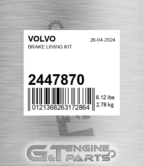2447870 Brake Lining Kit for VOLVO