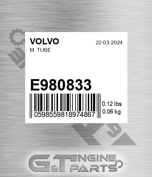 E980833 M. Tube